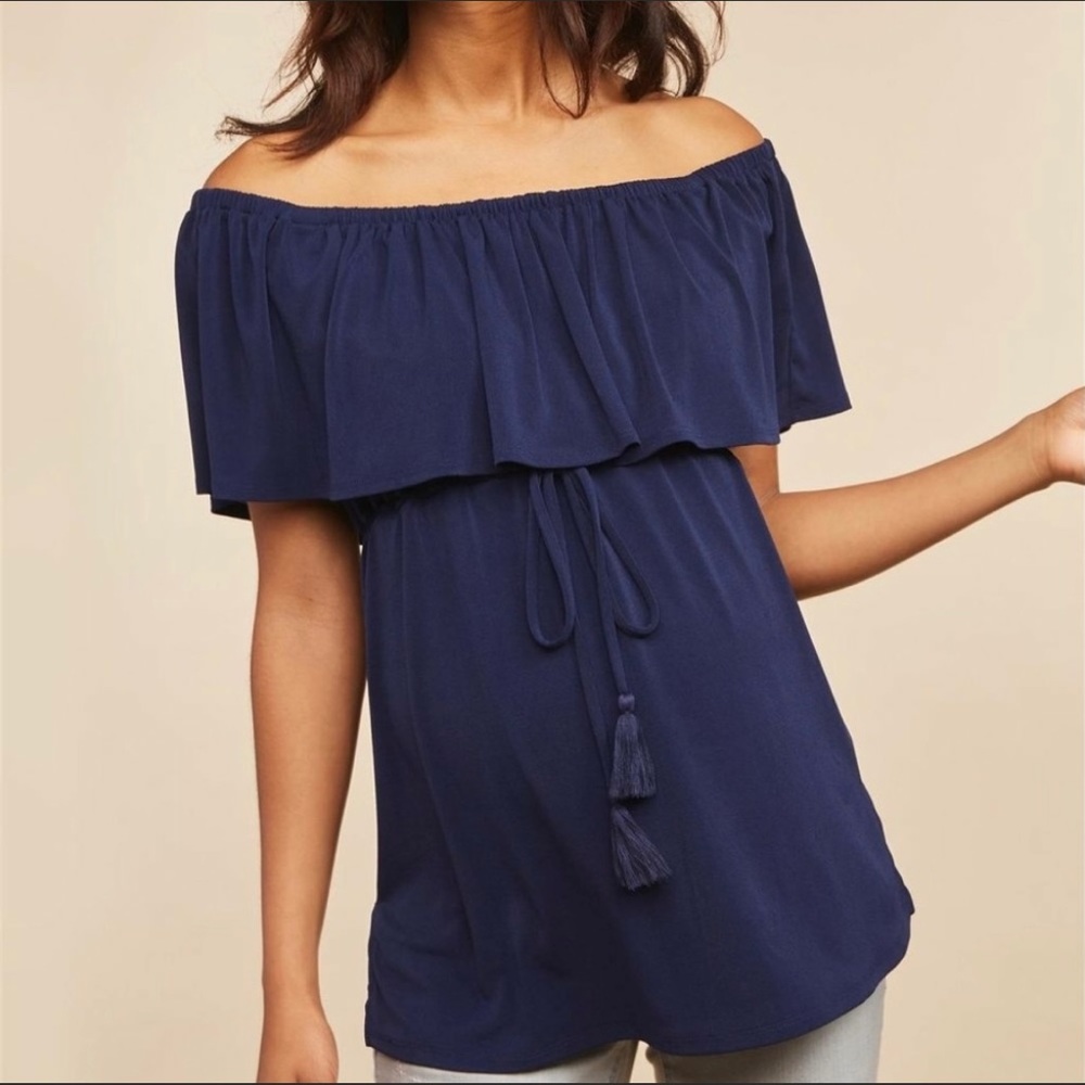 Motherhood maternity off shoulder shirt